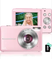 Digital Camera, FHD 1080P Digital Camera for Kids with 16X Zoom Anti Shake,...