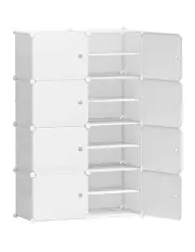 Artiss Shoe Box DIY Set of 8 Storage Cube Stackable White