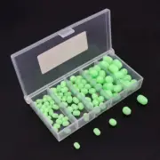 100Pcs Glow Beads Rigs Making Soft Luminous Fishing Bead Cylinder Shaped Tackle