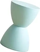 Round Foot Stool Ottoman Change Shoe Stool Footstool for Bedroom Bedside Doorway, Mint Green