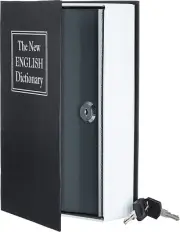 Basics Book Safe, Key Lock, Black