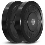 Lifespan CORTEX 20kg Black Series Bumper Plates (Pair)