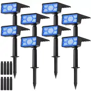 Solar LED Outdoor Spot Lights Garden Landscape Pathways Security Blue Lighting