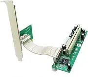 Sintech PCI-E Express 1X to PCI 32bits Adapter with Flex Cable White with White Molex Power