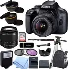 Canon EOS 4000D / Rebel T100 DSLR Camera with EF-S 18-55mm Zoom Lens + SanDisk 1