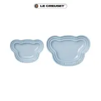 在飛比找momo購物網優惠-【Le Creuset】瓷器嬰兒小熊盤 2入(海岸藍)