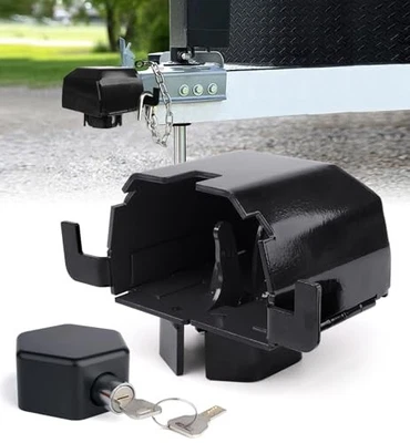 Anti-Theft Trailer Hitch Lock, Heavy-Duty Steel Trailer Lock Fits for 2 2 5/16"