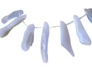 810cts Natural Blue Chalcedony Bead Strand 110510H
