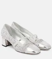 [Jimmy Choo] Jimmy Choo Elisa 45 glitter pumps AU 6 silver