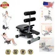 Versatile 2-in-1 Stair Stepper and Sit-Up Aid with Adjustable Resistance Bands