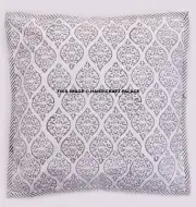 Hand Block Print 16" Pillow Case Ethnic Indian Handmade Throw Cushion Cover Boho