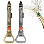 Creative 2-in-1 Bottle Opener and Manual Can Punch Openers Metal Beer Corkscrew