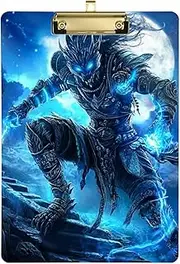 Blue Cool Fire Monster Custom clipboards Hard Board for Coaches Medical Classroom Tablas para escribir Size 9 x 12