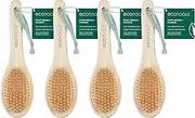 EcoTools Foot Brush + Pumice, Foot Scrubber Brush for Cleansing & Dead Skin Removal, Reveal Smooth, Soft Feet, Foot Brush for Shower & Bath, Eco-Friendly, Cruelty-Free Bristles, 4 Count