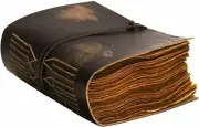 Large Vintage Leather Journal,Book of Shadows,Vintage Deckle Edge Handmade Pages