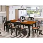 7 PC Dining set-Dining Table with 6 Wooden Dining Chairs