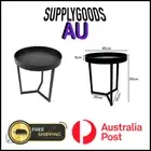 Noir Black Coffee Table Modern Classy Side Stand Round Metal Frame Living Space.