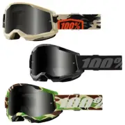 100% PERCENT STRATA 2 SAND MOTORCYCLE MX ATV GOGGLES