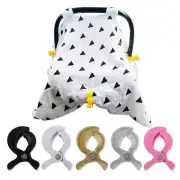 5x Pram Pegs Blanket Clip Stroller Shades Peg Toy Car Seat Cover Clips Hook