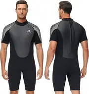 Owntop Shorty Wetsuit Mens Womens 3/2mm Neoprene Wet Suit for Diving Surfing Swimming Kayaking
