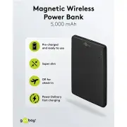 Goobay Powerbank 5000mAh Wireless MagSafe Compatible 20W USB-C PD for iPhone / AirPods / Galaxy S22 / Galaxy S23 / Galaxy S24