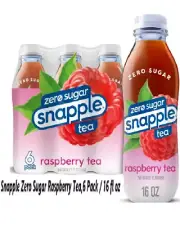 Snapple Zero Sugar Raspberry Tea,6 Pack / 16 fl oz