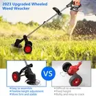 21V Electric Cordless Grass Trimmer Strimmer Garden Edger Cutter with 2 Battery