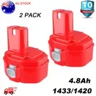 14.4V (2) Battery for Makita 14.4Volt 4,8Ah Ni-MH 1420 1422 1433 1434 PA14 6228D