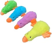 4PCS Dog Plush Toy for Puppy, Indestructible Tuffy Dog Squeaky Toys, Funny Stuffed Animals Toys with Cotton Material, Durable Chewing Toys