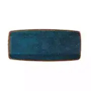 Oneida F1468994760 Studio Pottery Blue Moss 10.5"x4.625" Porcelain Sushi Plate