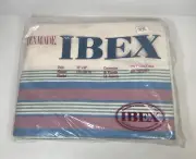 Texmade Ibex Flannelette Blanket Sheet Twin 70”x90” Blue Pink Stripes