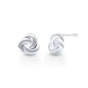 Knot Stud Earrings in Sterling Silver