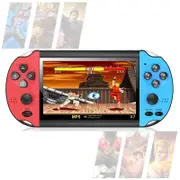 4.3 in Retro Handheld Game Console Built in Classic Games Support TV Output Music Video-RedBlue