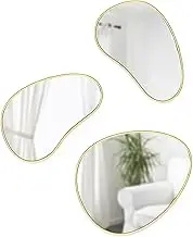 Umbra Hubba Pebble Mirror 3 Piece Set, Brass