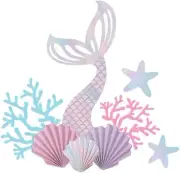 Shimmering Mermaids Little Girl Kids Birthday Party Room Wall Decorating Kit