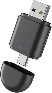 Car Wireless Bluetooth 5.0 USB-A Type-C Adapter for CarPlay for Android Auto Convert Wired to Wireless Auto Connection