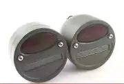 Cat Eye Rear Tail Light 4" Pair For Willys MB Ford GPW Jeep Truck A Green