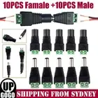 20PCS 12V LED Power Adapter Connector For 5050 3528 Led Strip AC DC Plug Female