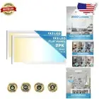 Modern 2-Pack LED Flat Panel Lights, Dimmable & CCT Selectable for Indoor Spaces