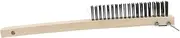 Pizza Stone Brush Kit 2 in 1 Pizza Oven Brush Paint Scraper Tool Stainless Steel Wire Brush Wood Handle for Easy Cleaning