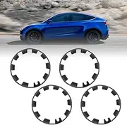 Wheel Edges Trim Protector Ring|Wheel Rim Protector|20in Hub Cap Patch Hubcap Decals ABS Material, Easy Installation, Rim Guard Rim Hubcap Cover Car Protection, Black(16inch)