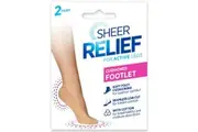 2Pk Sheer Relief Cushioned Heel Cushion Footlet Women No Show Socks Black BLK H33108