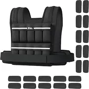 M Mike Sport Adjustable Weighted Vest Men 20lbs/30lbs Body Weight Vests 20 In 1 Fast Adjust Weight Vest for Women Workouts Equipment for Strength Training Running