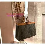 FENDI 8BH374A PEEKABOO X-TOTE 綠色帆布手提包 肩背包