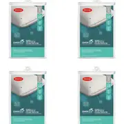 4PK Tontine 46x72cm Comfortech Coolmax Cotton Pillow Protector Bedding White