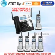AT&T SynJ SB67138 DECT 6.0 4-LINE CORDED CORDLESS PHONE SYSTEM - 5 CORDLESS
