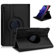 For Samsung Galaxy Tab S9 Plus / S9+ Case, 12.4 inch Leather Smart 360 Rotate Flip Stand Case Cover (Black)