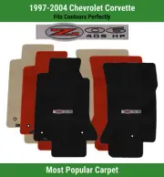 Lloyd Ultimat Front Carpet Mats for '97-04 Chevrolet Corvette w/Z06 405 HP Logo (for: Chevrolet)