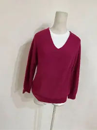 在飛比找Yahoo!奇摩拍賣優惠-NATURAL BEAUTY BASIC桃紅毛衣-M