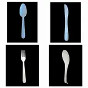 Reusable Plastic Spoons, Forks, Knives Soup Spoons Cutlery Party Catering 100pc